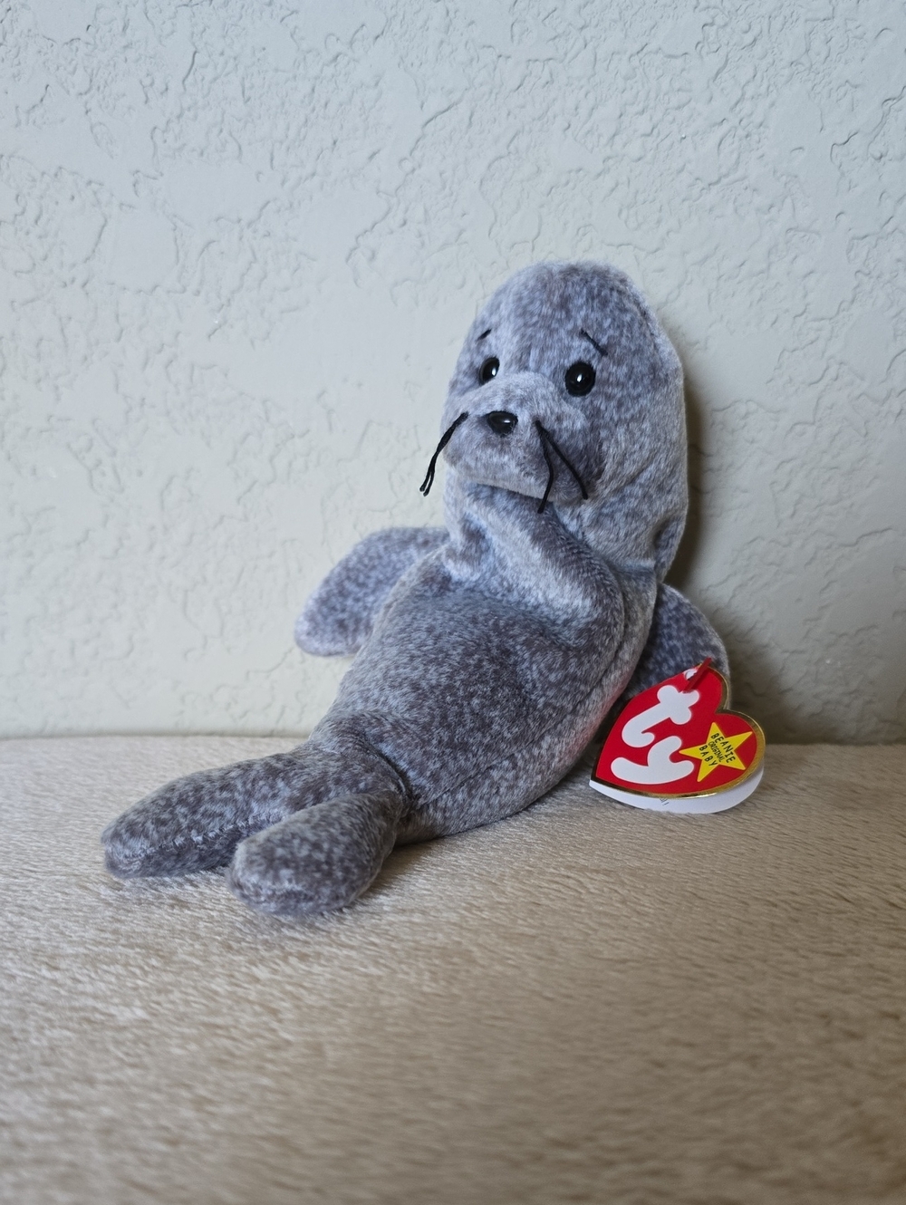 Ty Slippery Gray Seal Beanie Baby 🦭 Ocean Theme Kids Toy, NWT